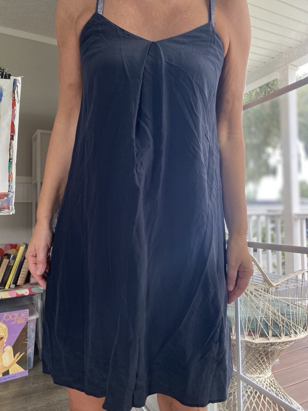 Madewell Women’s 100% Silk Slip Dress with Pockets Size S